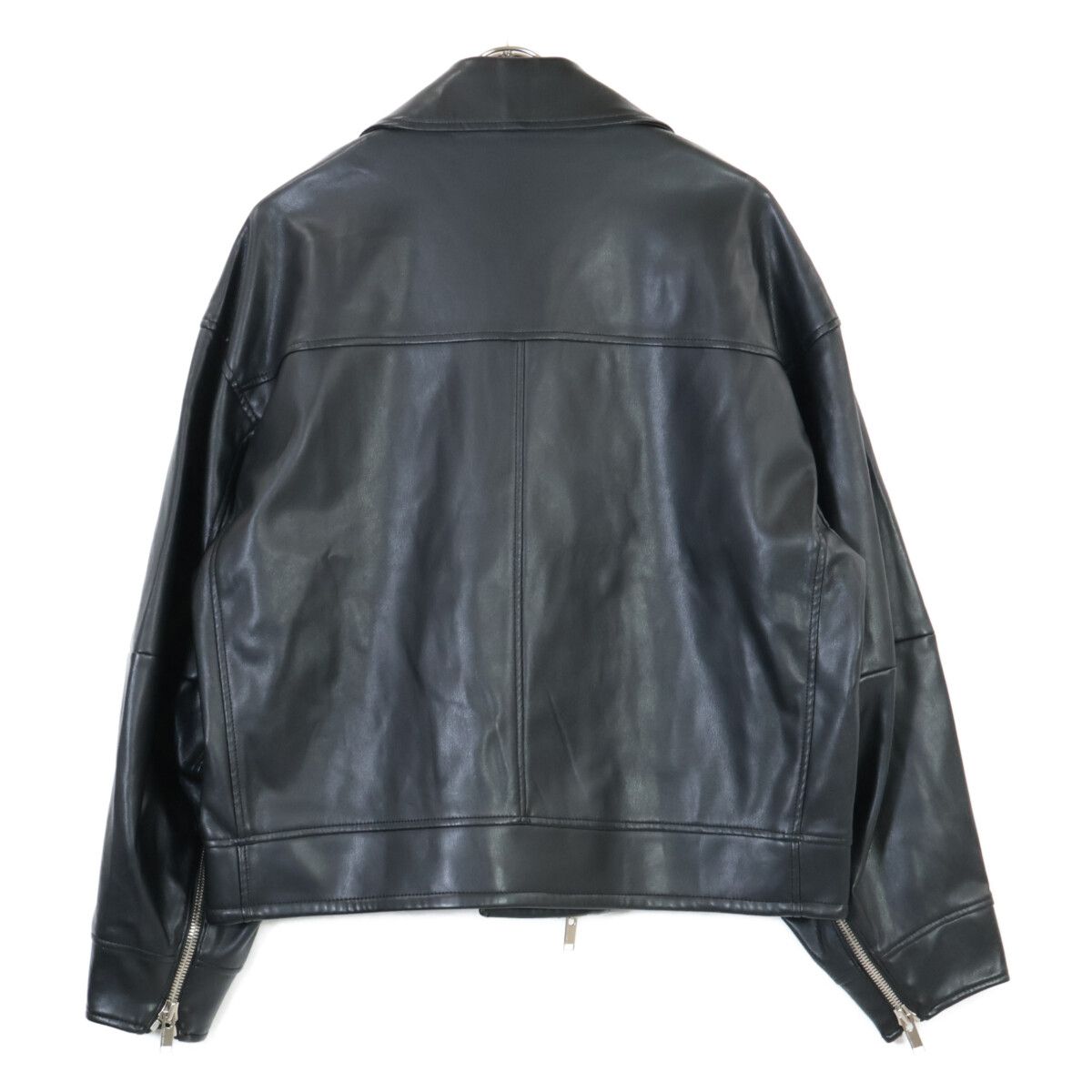 upper hights アッパーハイツ 870D00902BLK 24SS ﾌﾞﾗｯｸ ﾌｪｲｸﾚｻﾞｰ THE