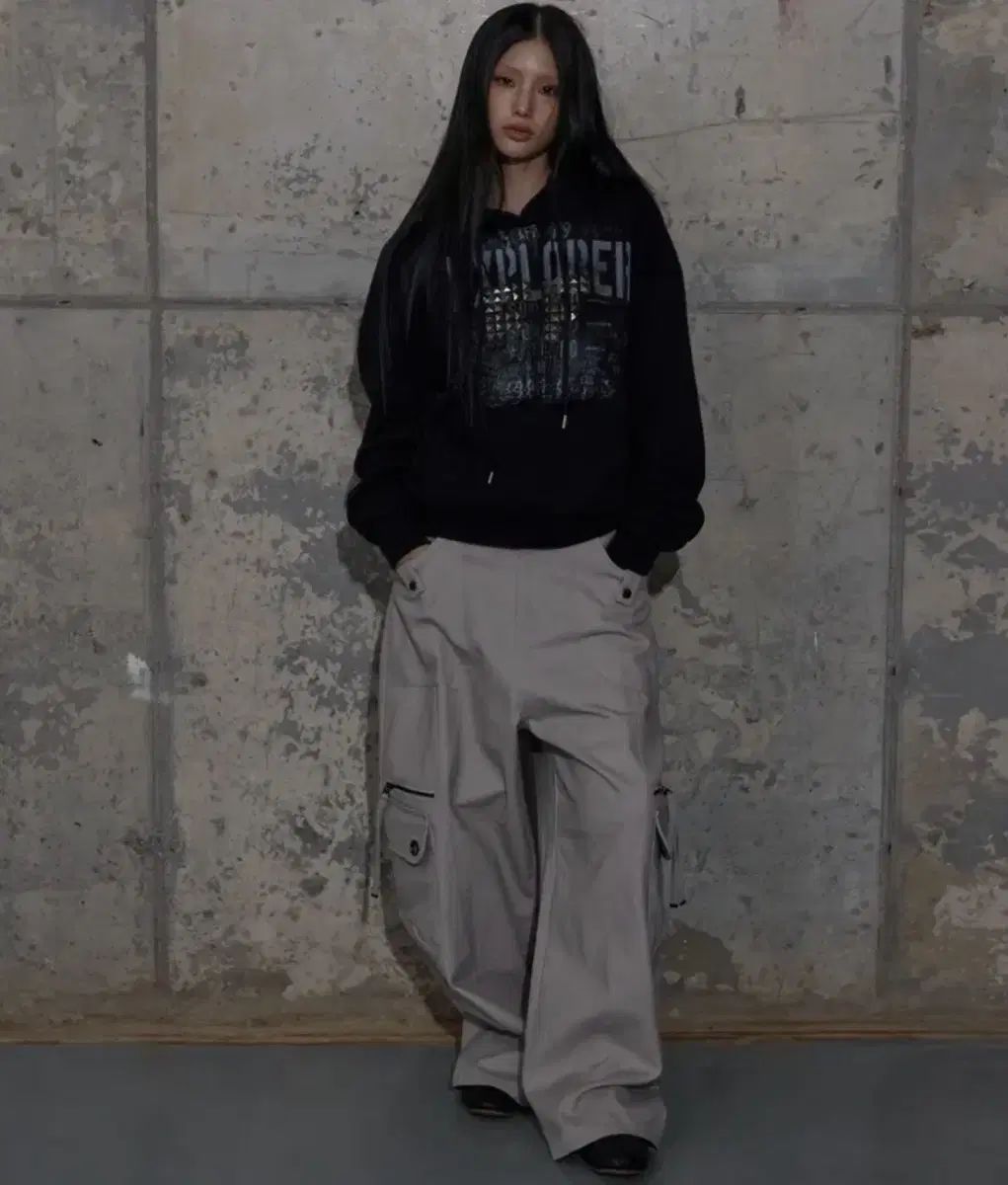 ファンシークラブ クロス ポケット カーゴ パンツ PINK BEIGE F25ZD976