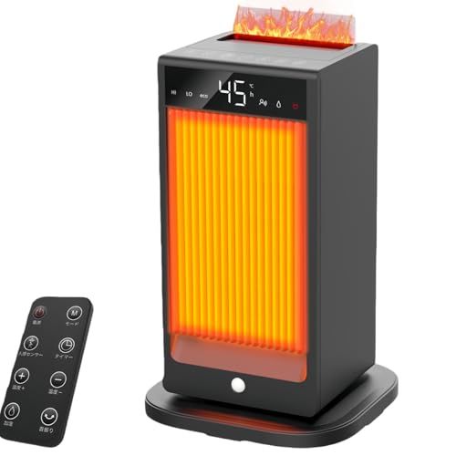 2025日本初登場 セラミックヒーター 空気清浄機 AI知能恒温 超音波加湿機能 4 D炎効果 電気ファンヒーター 加湿マイナスイオン 小型 速暖1200 W 乾燥対策 脱臭除菌 人感センサー 暖房 リモコン 風量3段階 ライト付 首振り 34 cf 967 f