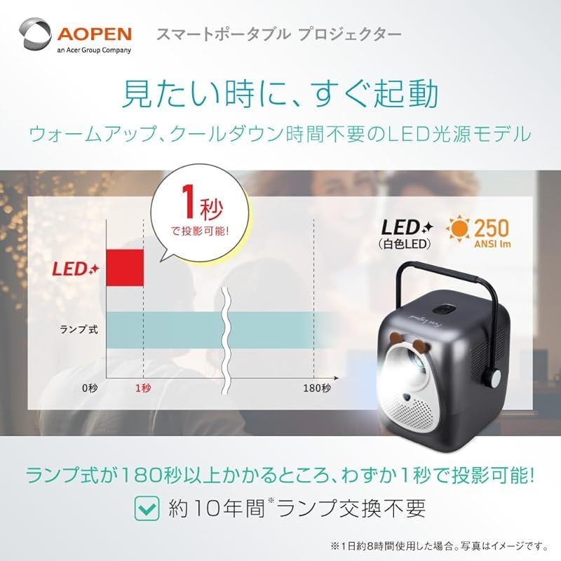 LED スマートポータブルプロジェクター