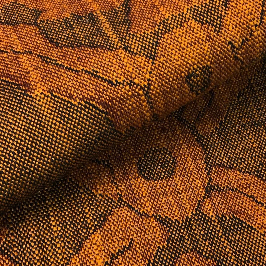 名古屋帯 真綿紬 抽象模様 黄櫨染色 O-5831 - メルカリ