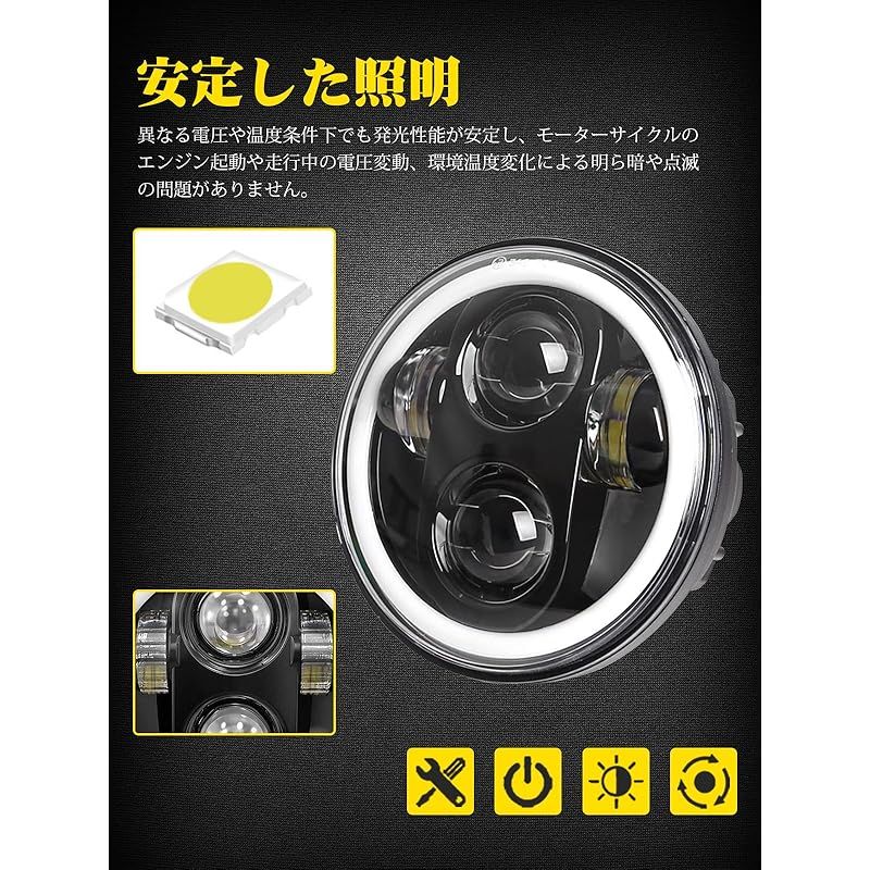 H4 LED プロジェクター Y3PRO カットライン ヘッドライト バイクにも