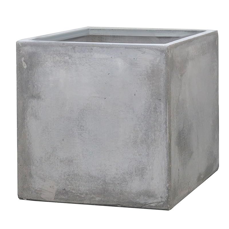 在庫 ottostyle jp 植木鉢 プランター 大型 軽量で強度のあるグラスファイバー素材 鉢カバー コンクリート調 底穴あり 観葉植物 ガーデニング 園芸 家庭菜園 リビング 玄関 バルコニー 屋外 室内 30 cm グレ