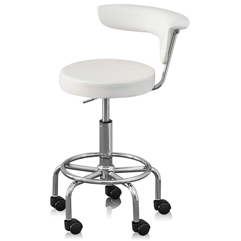 在庫 ottostyle jp キャスター付 カウンターチェア 2 WAY 肘掛け 背もたれ オフホワイト 座面高さ約56～69 cm ガス昇降 360度回転 高さ調節 0