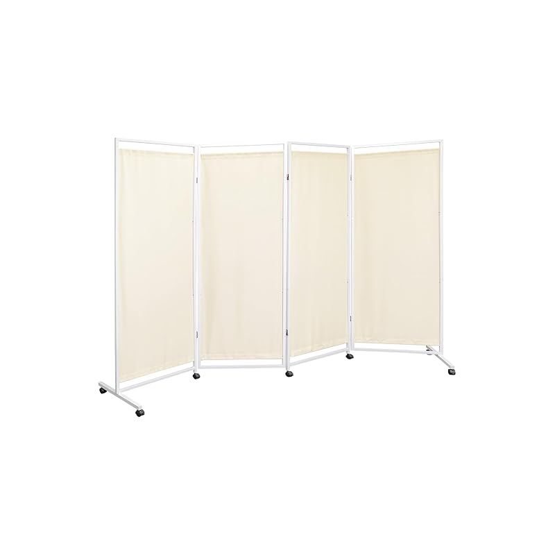 在庫 ottostyle jp パーテーション 間仕切り ついたて 可動式 高さ183 cm キャスター脚 自立 360度 折りたたみ 仕切り スクリーン 布張り 衝立 波型 目隠し 室内 オフィス 壁 おしゃれ 組み立て 簡単 パーティション クロ 0