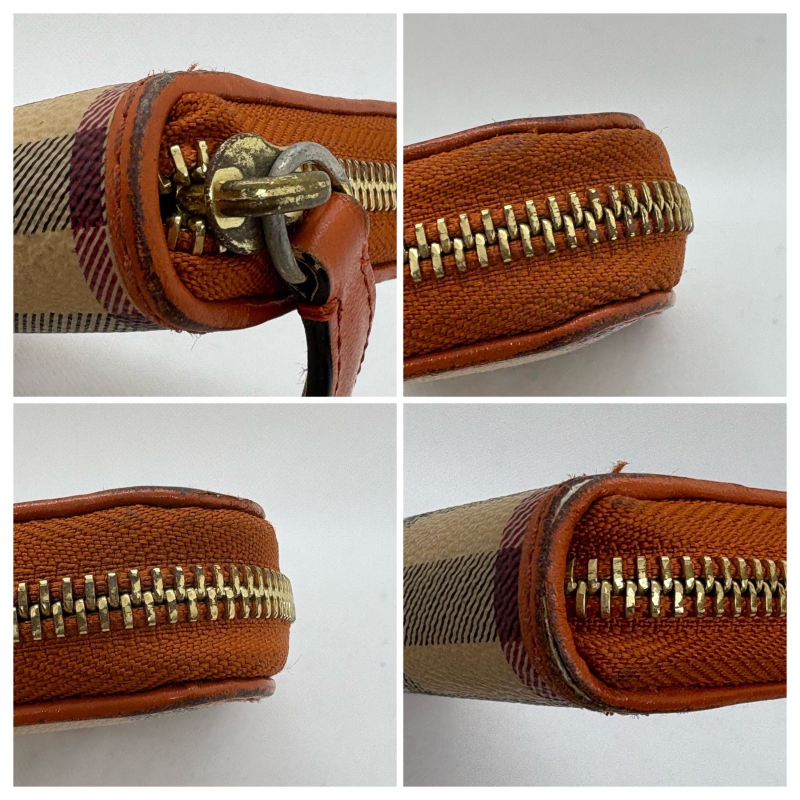 BURBERRY(バーバリー) 長財布 ノバチェック ラウンドファスナー