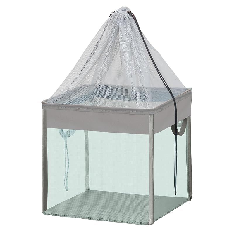 在庫 ottostyle jp ゴミネット 折りたたみ ゴミ箱 屋外 カラスよけ ネット カラス対策 ゴミストッカー ごみ収集箱 カゴ 箱 BOX ゴミ置き場 猫よけ 飛散防止 シンプル 幅40 cm 77 L相当 巾着タイプ グレー