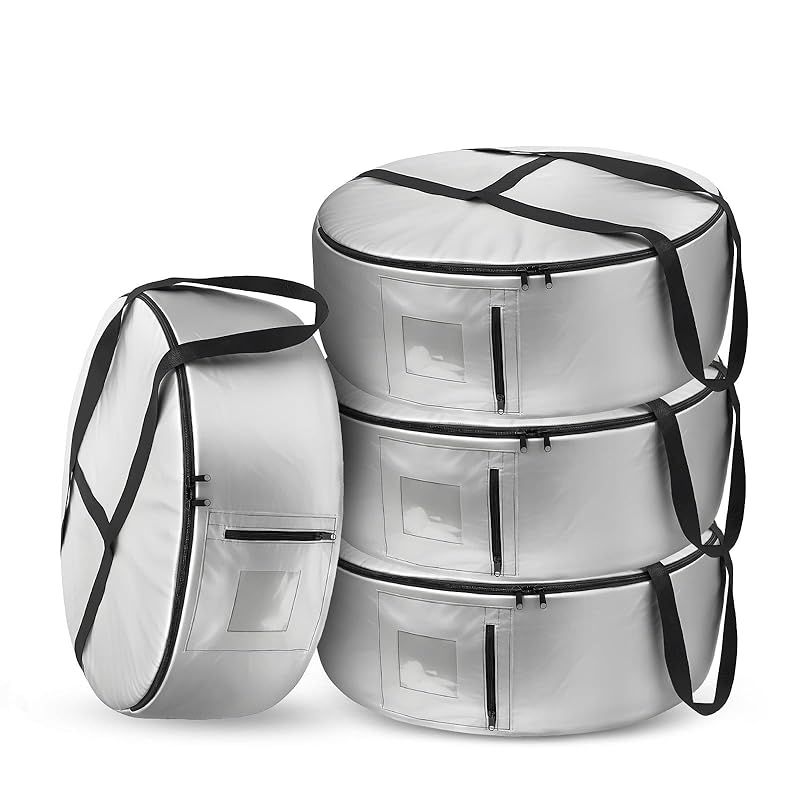 在庫 タイヤカバー 4本セット 420 D 高耐久性 タイヤ保管 劣化防止 防紫外線 防水 防塵 タイヤ収納 収納袋付き タイヤ カバー 収納ポケット付き ホイールバッグ 名刺ポケット付き 取手付き タイヤ保管カバー 持ち運び便利 装着簡単 タ