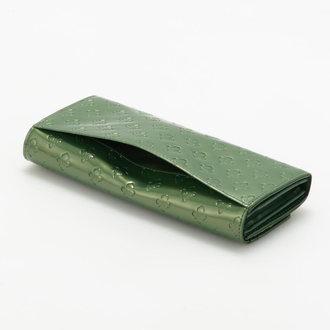 キングス柄 グリッター ゴールド グリッターリリー エナメル 札入れ グリーン パトリックコックス