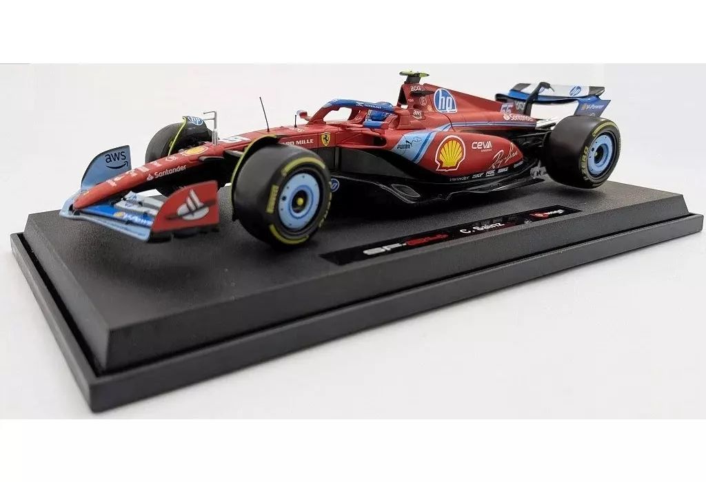 新品】ミニカー 1/18 フェラーリ SF-24 マイアミGP 2024 C.サインツ Jr