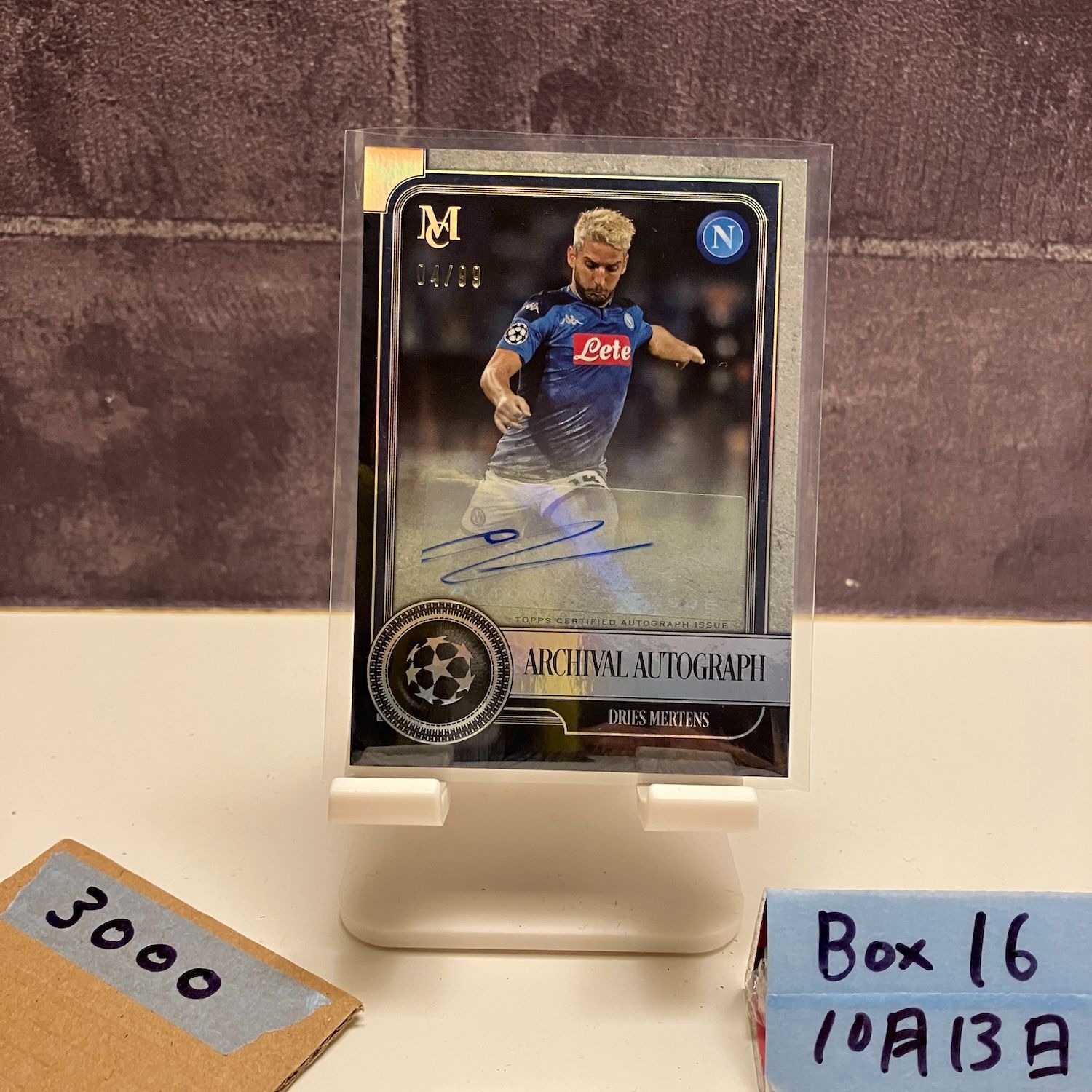 2019 Topps Museum Collection Dries Mertens 04/99 直筆サインカード