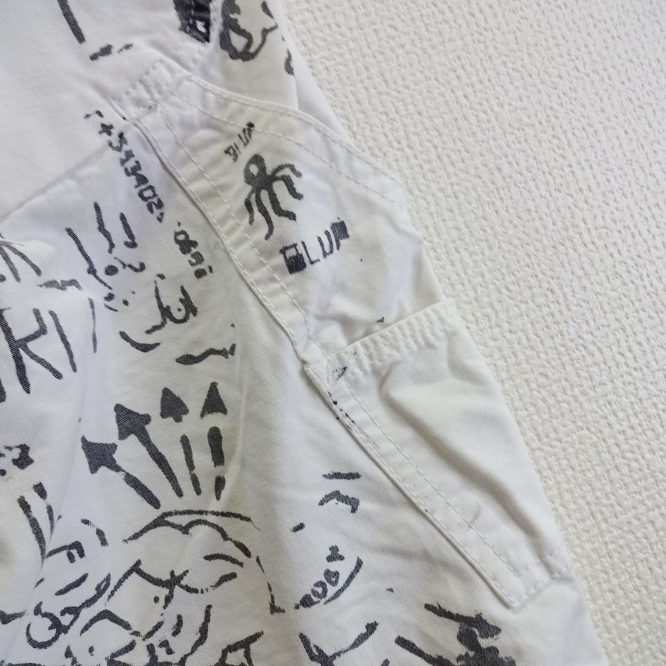 激レア★　ディーゼル　総柄 ペインターパンツ　W84cm　ルーズフィット　白×黒 激レア ディーゼル 総柄 ペインターパンツ W84cm メンズ ルーズ
