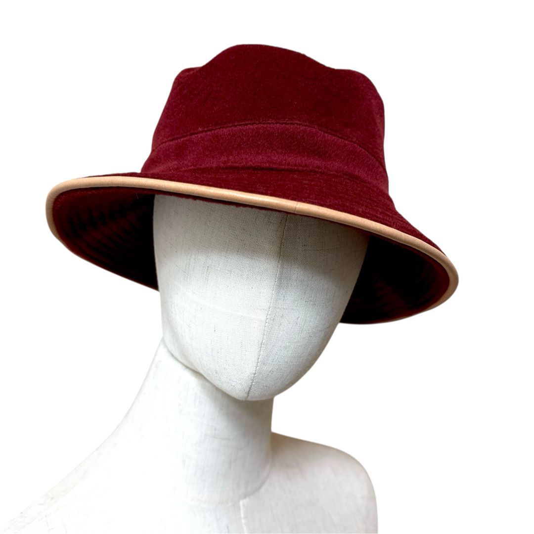 MOTSCH HERMES モッチ エルメス バケットハット ボルドー系 - メルカリ