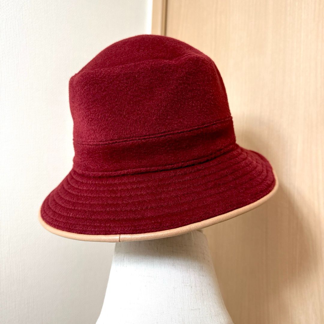 MOTSCH HERMES モッチ エルメス バケットハット ボルドー系 - メルカリ