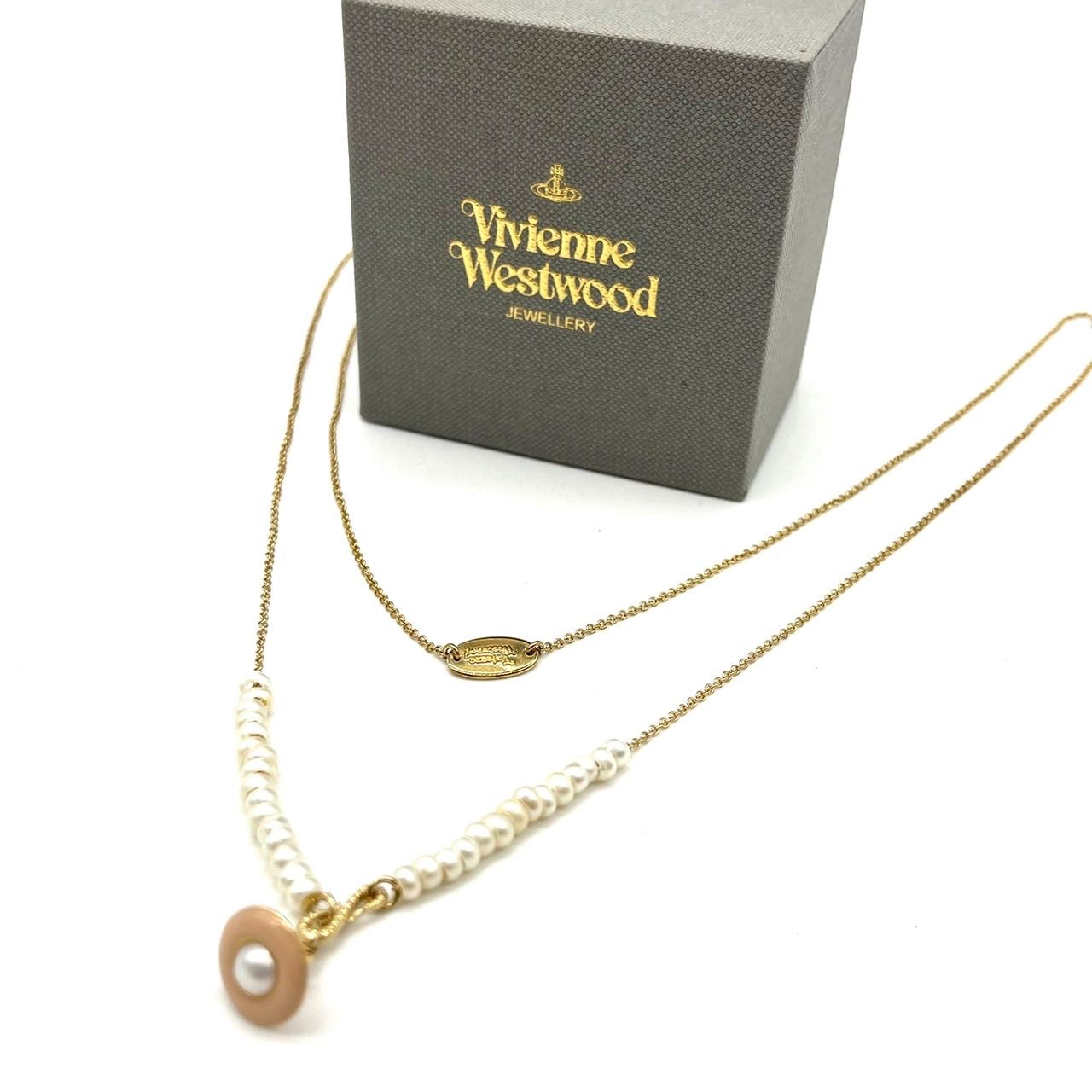 Vivienne Westwood ヴィヴィアンウエストウッド ネックレス オーブ パール ゴールド金具 ユニセックス 男女兼用 メンズ レディース