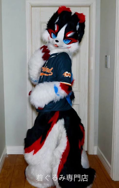狼 ファースーツ マスク 着ぐるみセット ケモノ ファースーツ 全頭