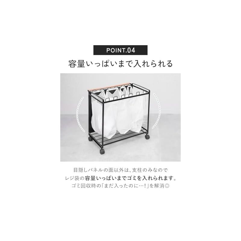 ゴミ袋ホルダー 目隠し分別ダストワゴン