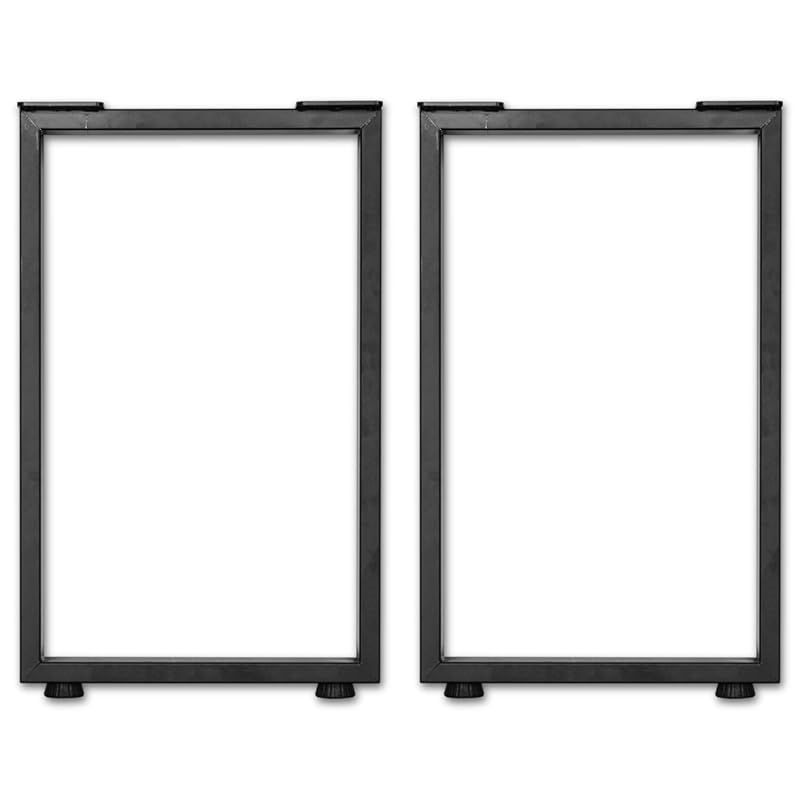 【在庫セール】ottostyle.jp テーブル用 アイアンレッグ 2本セット 【口型/ブラック】 高さ69cm テーブル脚 DIY 脚 アジャスター付属 高さ調整 ダイニング デスク パーツ 0