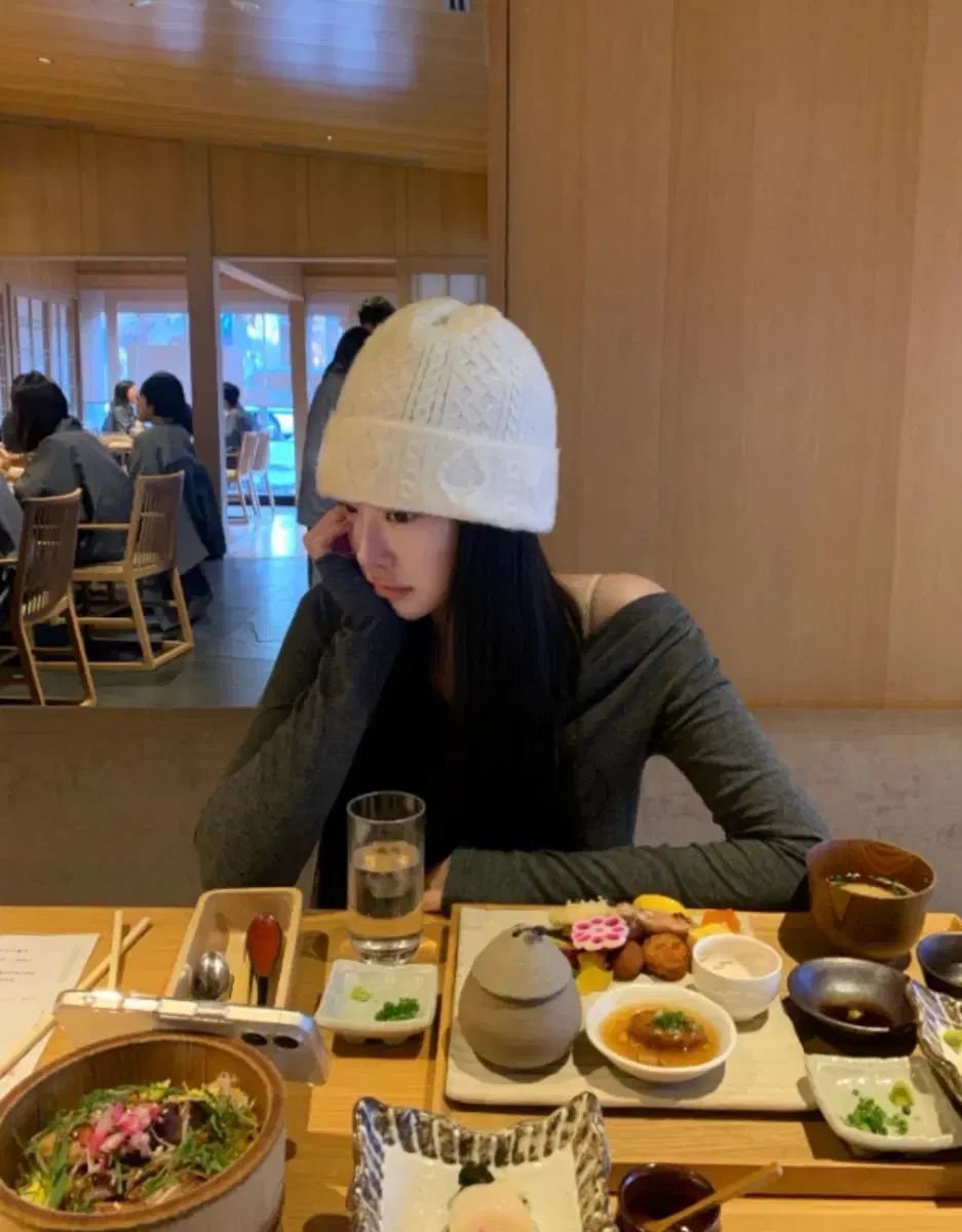 Lee s Shop リズ ケーブル ビーニー 白