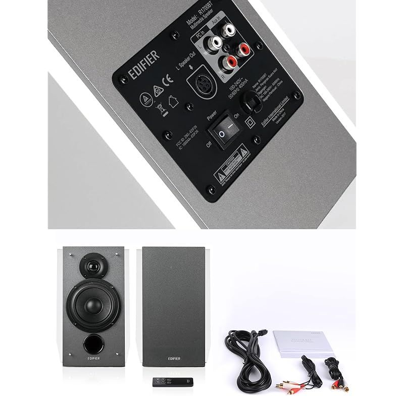  Edifier R 1700 BT Bluetooth ブルートゥース スピーカー リアル 高質量 セットアップ ホワイトシルバー 66 w RMS スピーカー スピーカー ウーファー
