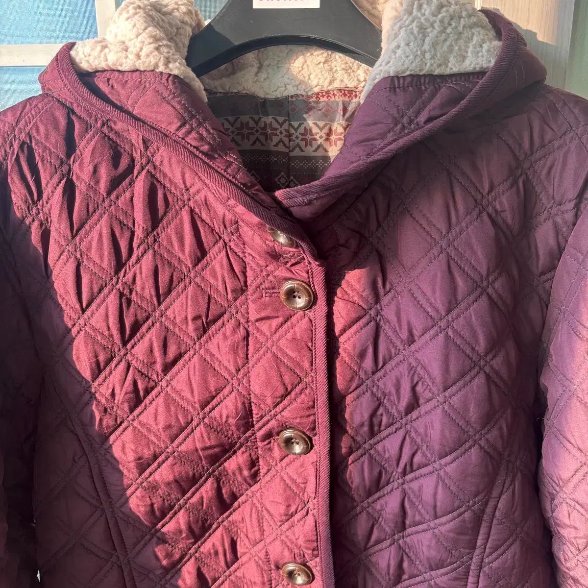 ヴィンテージ エスニック キルティング シープスキン ファー WHO ロング ジャケット -