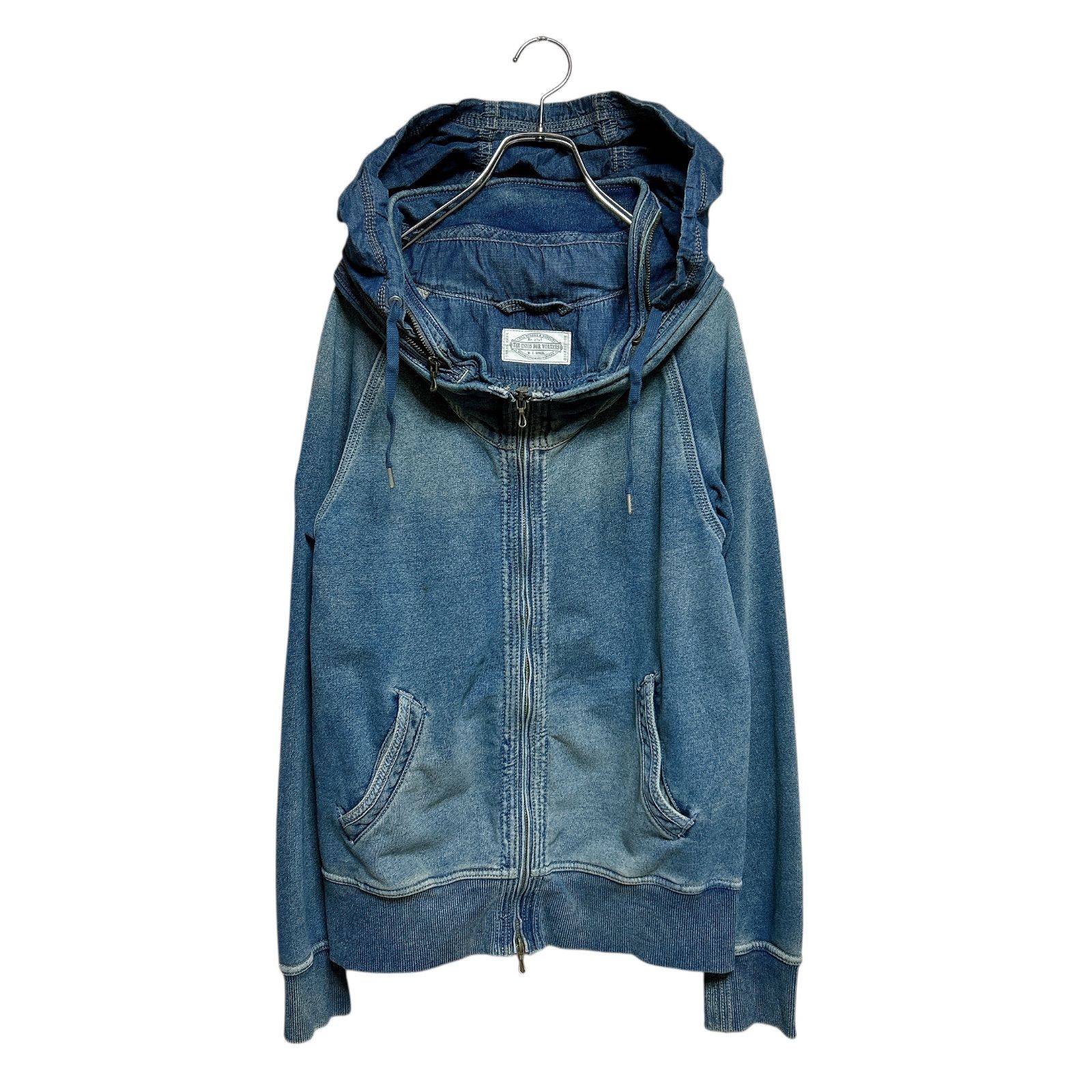 00s GOA vintage denim hoodie bono パーカー 00s GOA vintage denim hoodie bono パーカー 日本製 ヴィンテージ加工