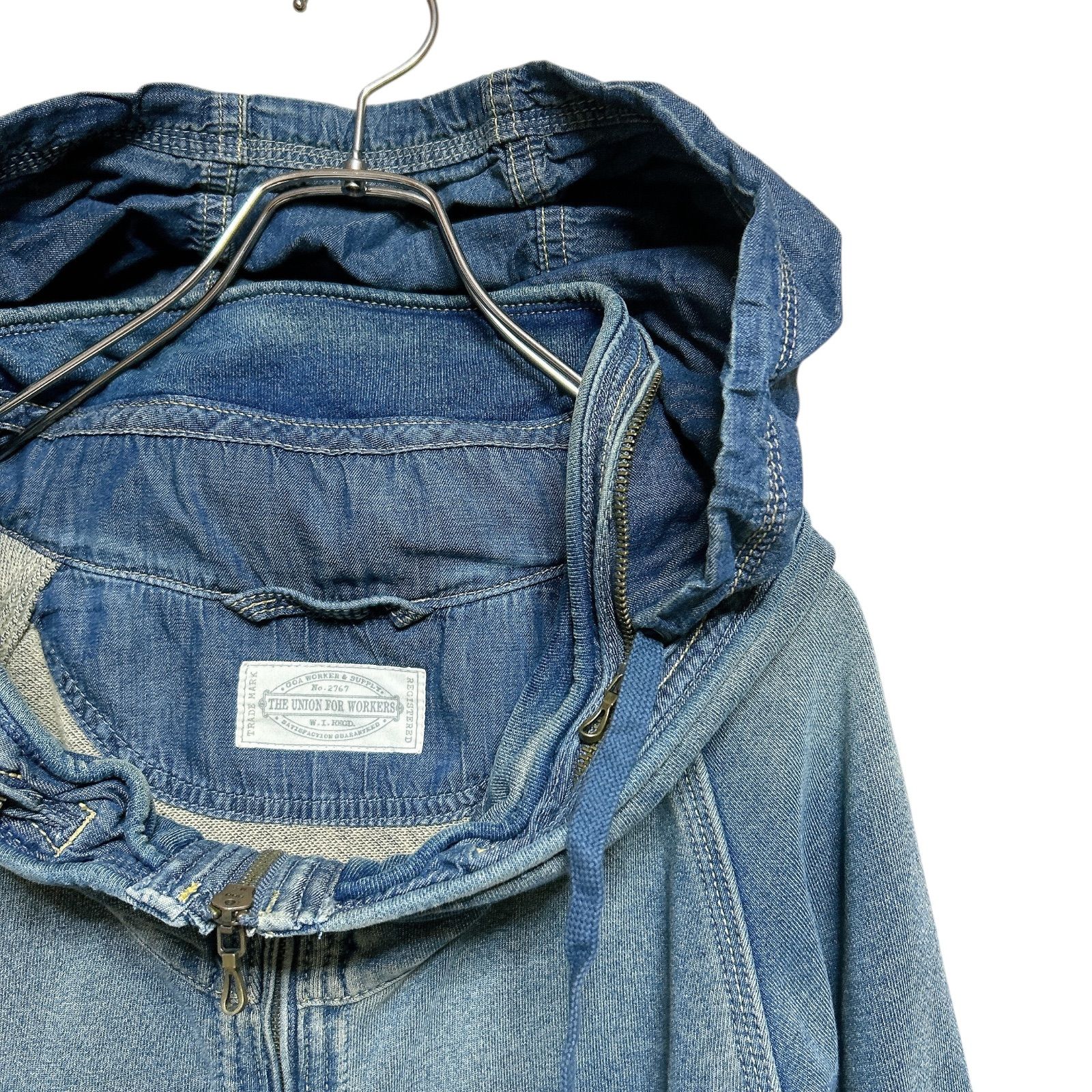 00s GOA vintage denim hoodie bono パーカー 日本製 ヴィンテージ加工