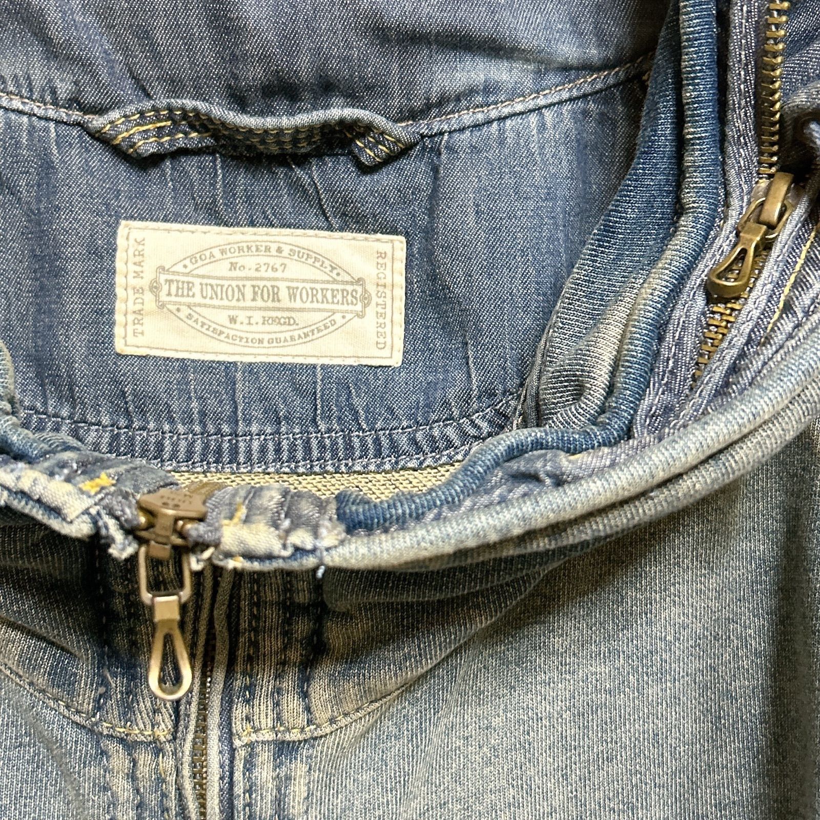 00s GOA vintage denim hoodie bono パーカー 日本製 ヴィンテージ加工