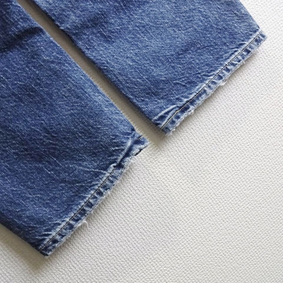 ハイライズストレートデニム 藍青