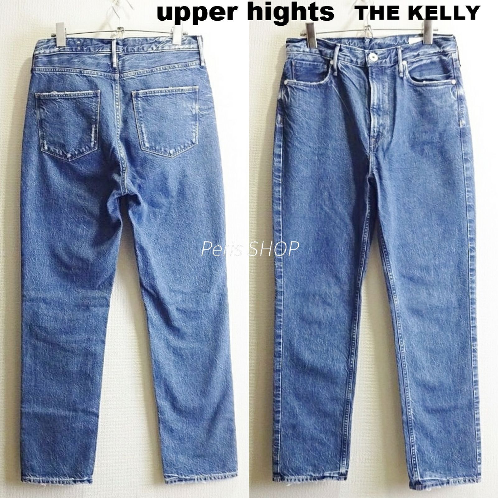 upper hights THE KELLY W 74 cm ハイライズストレートデニム 藍青 レディース Sz.26 アッパーハイツ