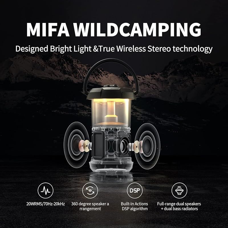 MIFA WildCamping Bluetoothスピーカー LED ランタンスピーカー