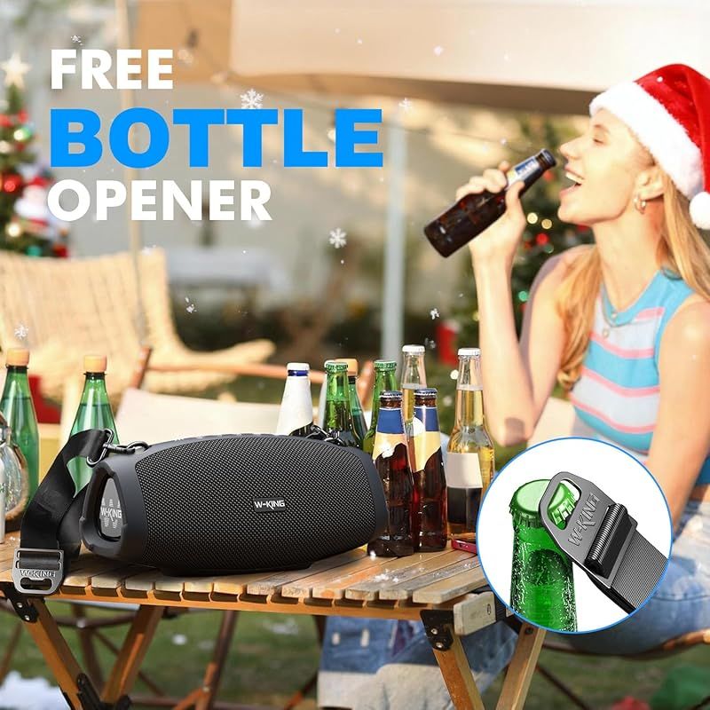 W-KING 120W MAX ワイヤレススピーカー 120W MAX 70W RMS スピーカー bluetooth 重低音、IPX6防水防塵