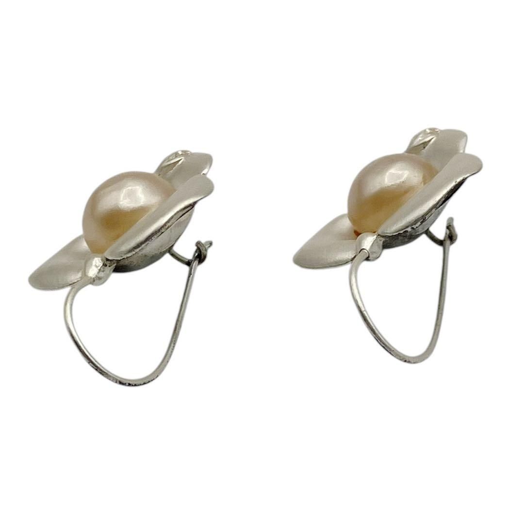 ⭐️良品⭐️ シャネル 00P ココマーク フェイクパール フラワー ピアス ⭐️良品⭐️ シャネル 00P ココマーク フェイクパール フラワー