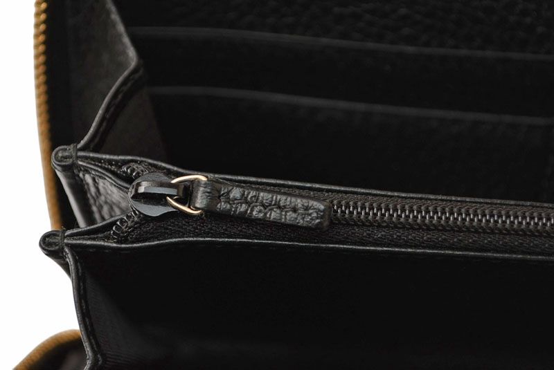 グッチ 財布 GUCCI 長財布/ラウンドファスナー式 レザー 509644 インターロッキングG ブラック【中古】 グッチ 財布 GUCCI 長財布/ラウンドファスナー式 レザー 509644