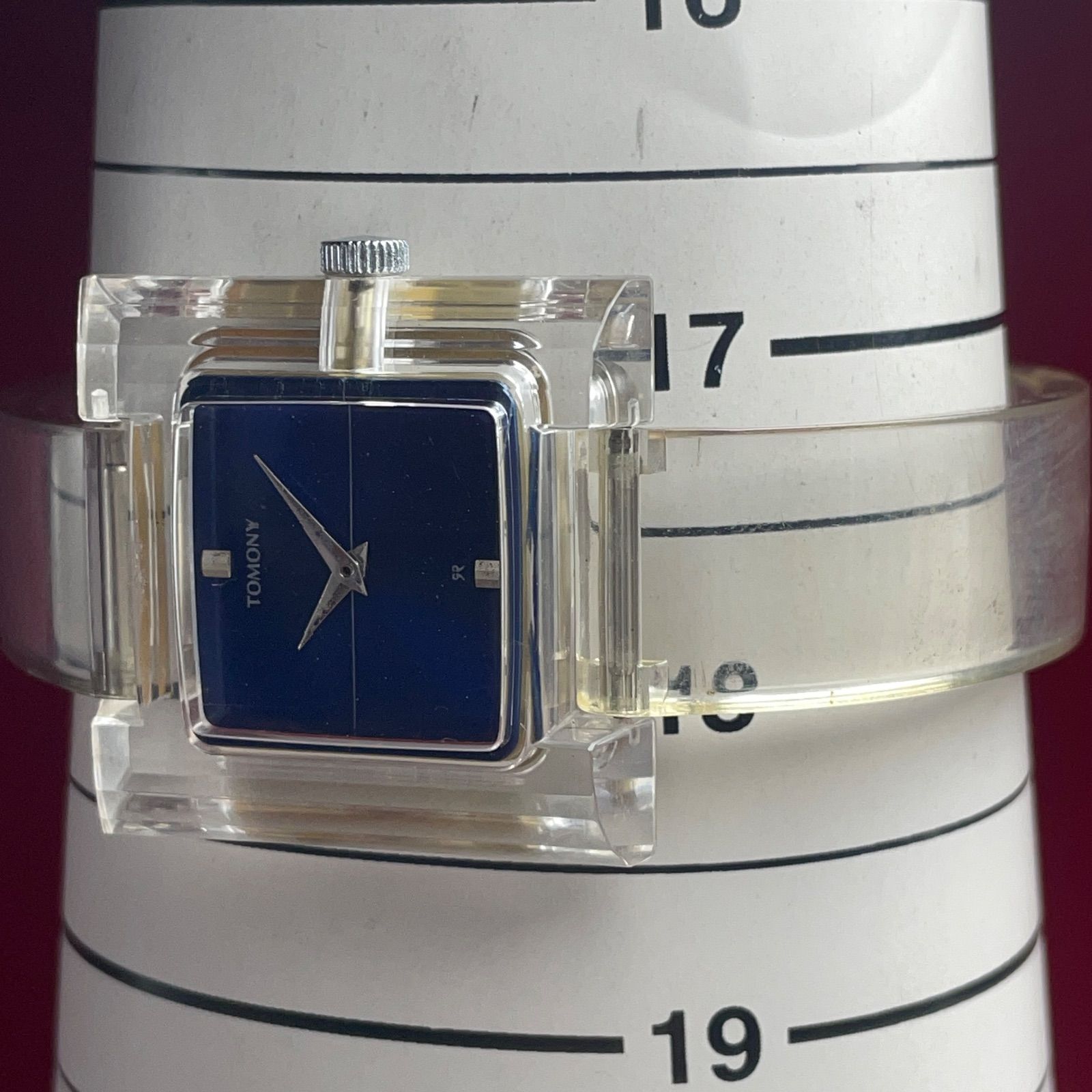 希少 珍品】 70s SEIKO TOMONY 手巻 裏スケ 日本製 青文字盤