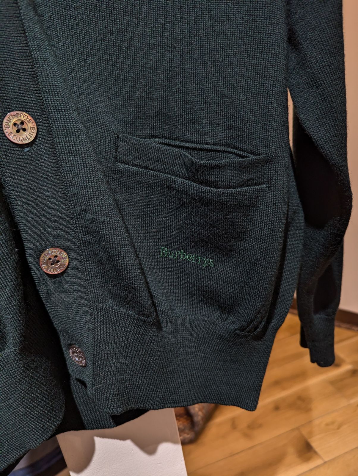 美品 90s Burberrys バーバリーズ カーディガン ウール ニット