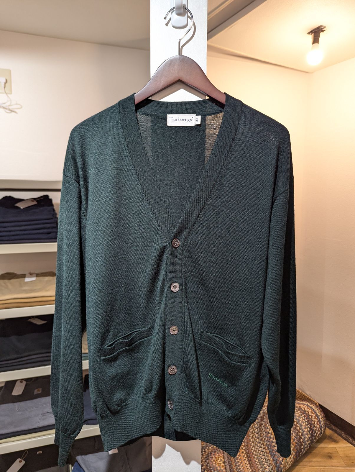 美品 90s Burberrys バーバリーズ カーディガン ウール ニット