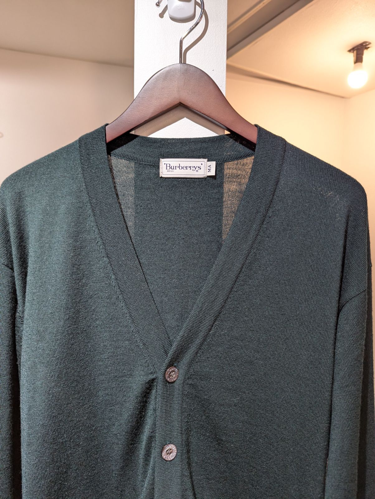 美品 90s Burberrys バーバリーズ カーディガン ウール ニット