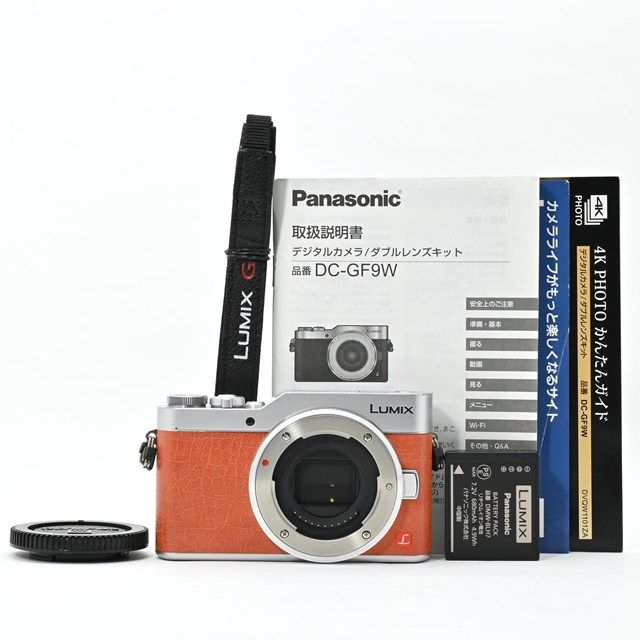 良品＞ Panasonic DC-GF9-D ボディ オレンジ｜自撮りOK・軽量ミラー