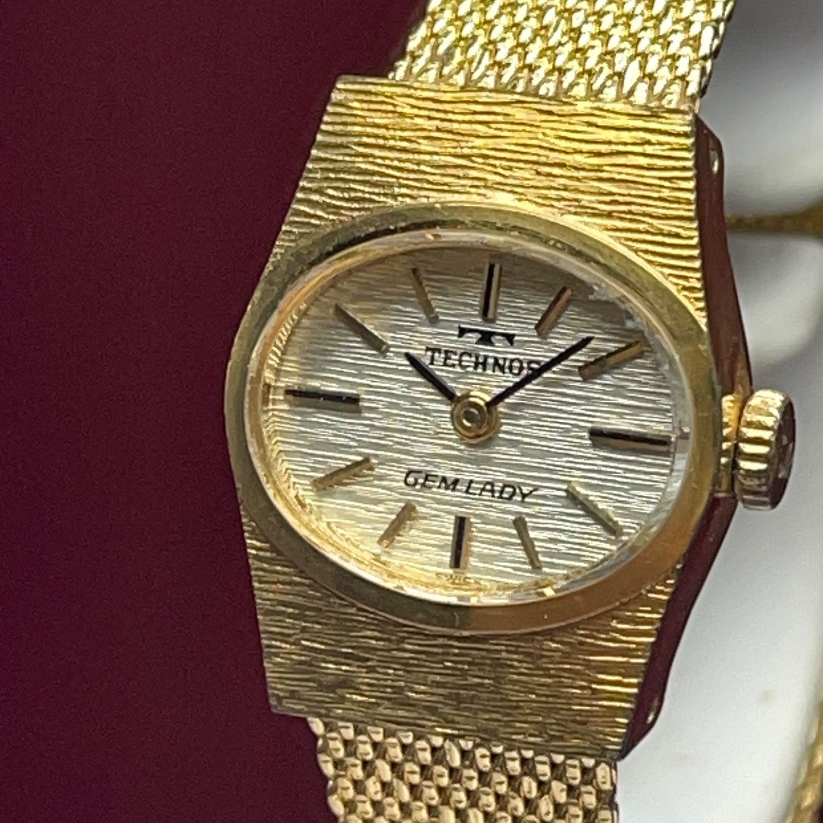 ☆デッドストック未使用 70s TECHNOS ジェムレディ 手巻 スイス製