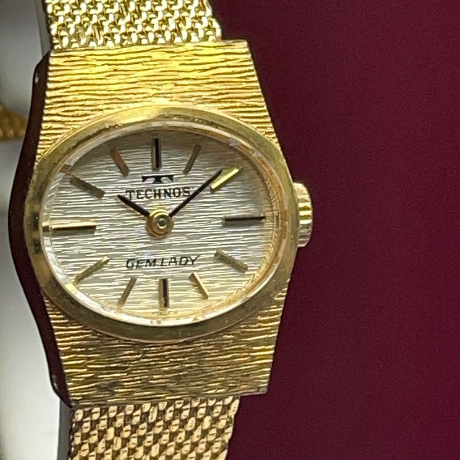 ☆デッドストック未使用 70s TECHNOS ジェムレディ 手巻 スイス製