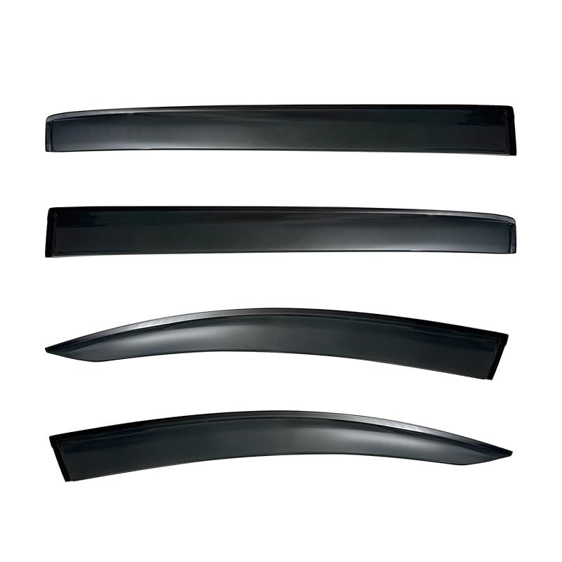 在庫 トヨタ 新型シエンタ ドアバイザー サイドバイザー ウインドウ バイザー 雨よけ 換気 外装カスタムパーツ PMMA 4 PCS SIENTA 10系 ブラック 半透明 S