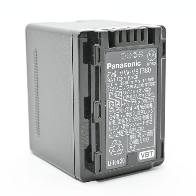 美品＞ Panasonic VW-VBT380 バッテリーパック｜使用感ほぼなし｜新品