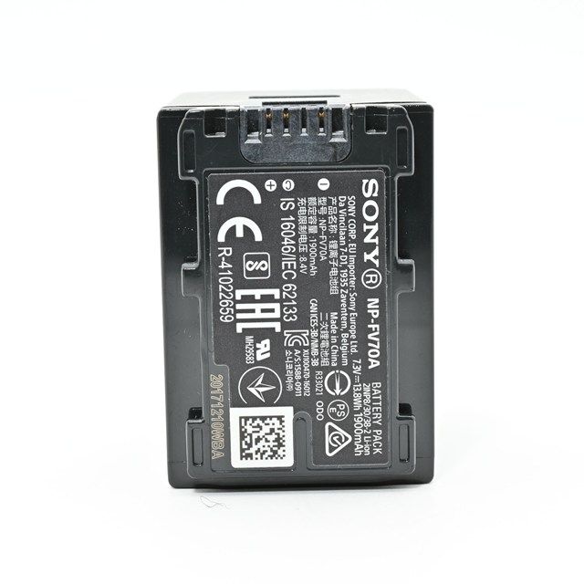並品＞ SONY NP-FV70A バッテリーパック｜使用感あり｜まずまず綺麗