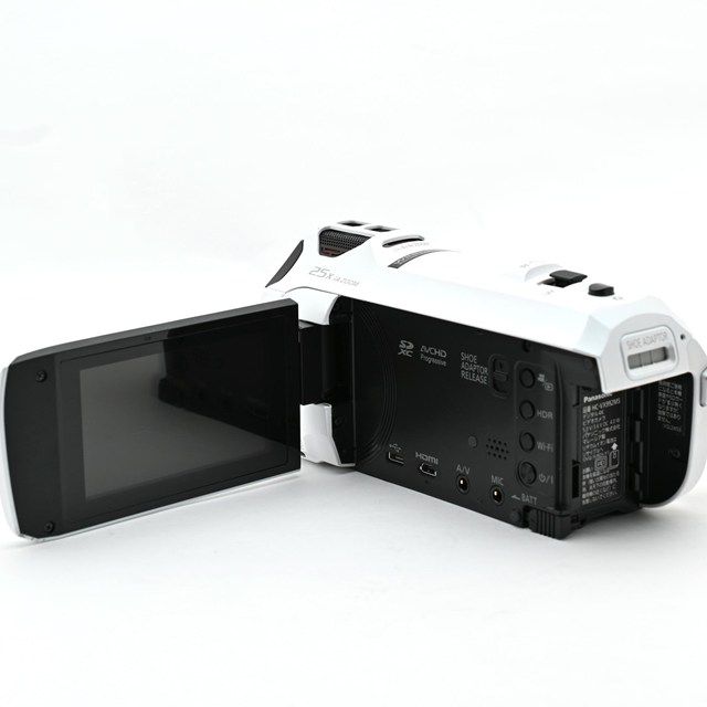 Panasonic HC VX 992 M ホワイト 4 K高画質 手ブレ補正搭載 動作良好 外観きれい グリップベルト黄ばみ 上部小欠けあり ビデオカメラ ビデオカメラ本体 ビデオカメラ