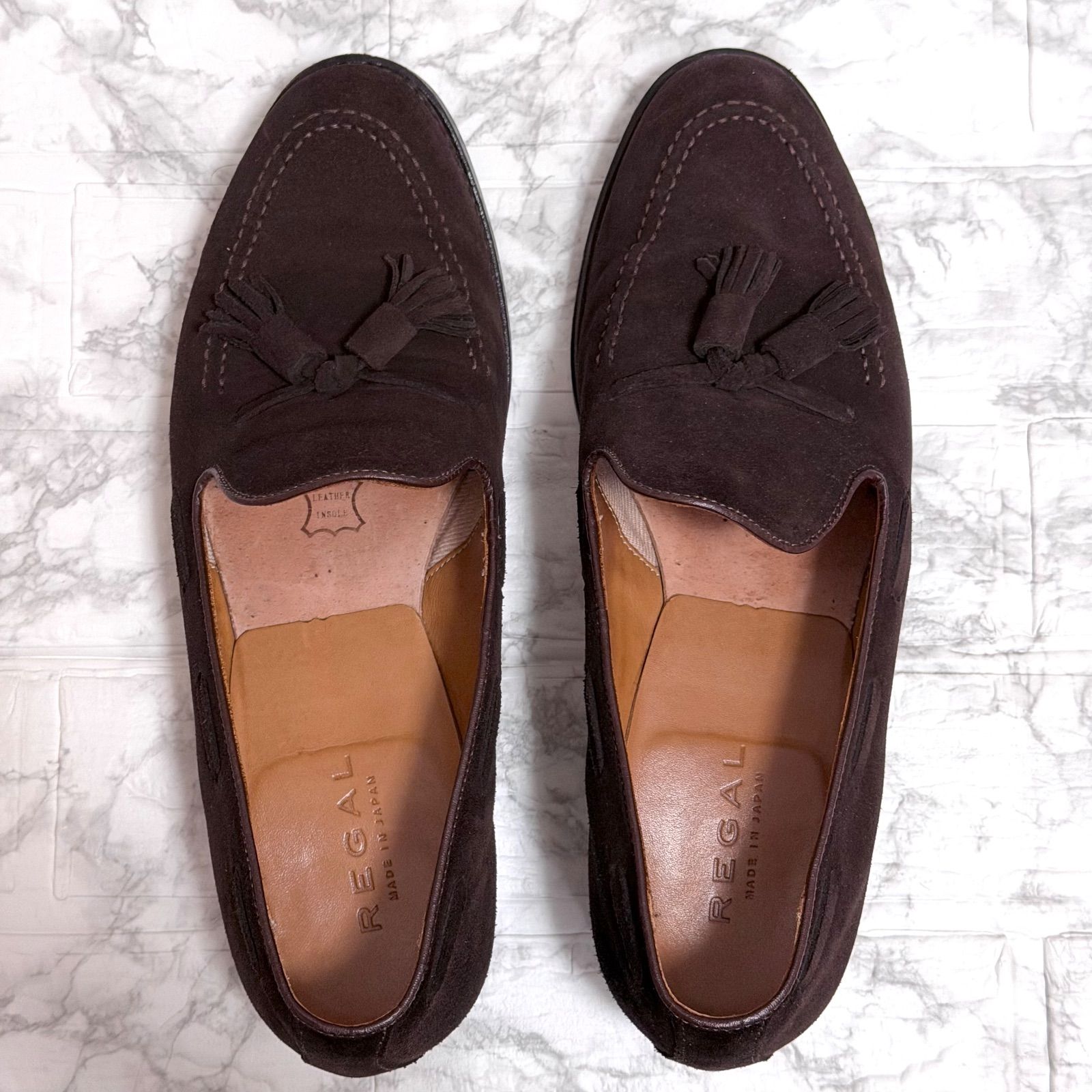 REGAL タッセルローファー ブラウン 26 リーガル 茶色 スエード