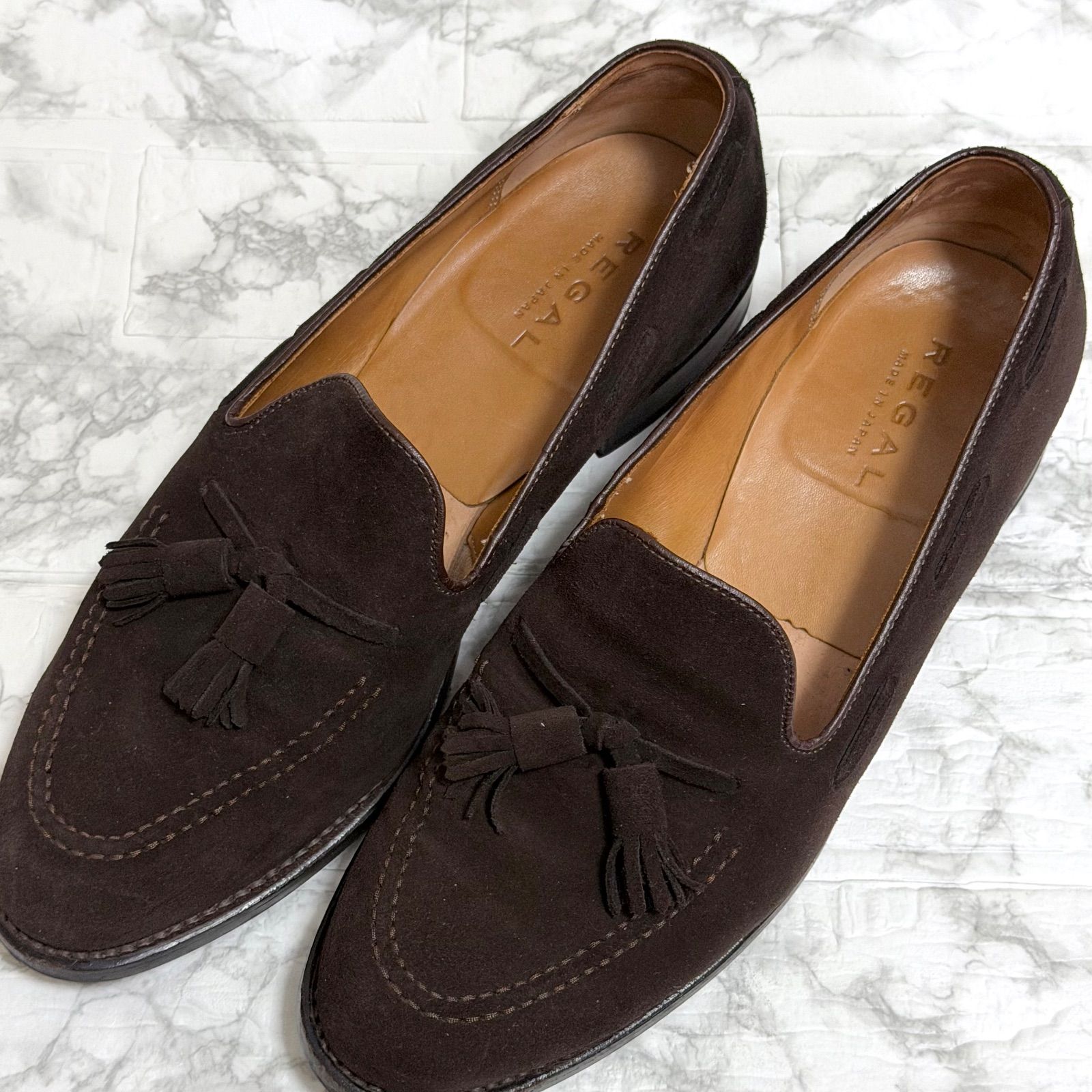 REGAL タッセルローファー ブラウン 26 リーガル 茶色 スエード