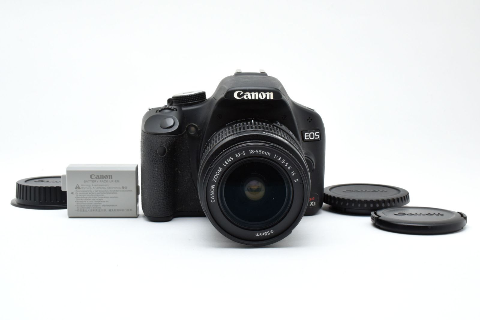 返品保証】☆実用品☆ Canon EOS Kiss X3 + EF-S 18-55mm F3.5-5.6 IS
