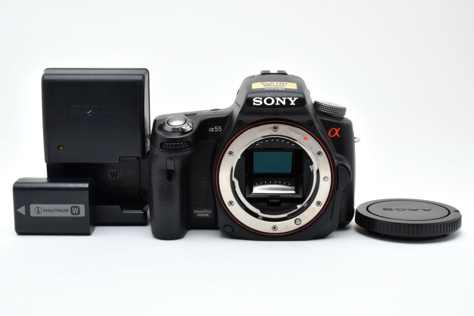返品保証】☆極上美品☆ ソニー SONY α55 SLT-A55V ボディ ブラック