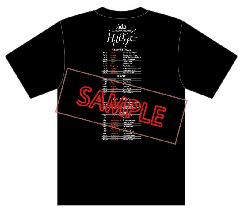 Ado アド グッズ 2025 ファッショナブル「Hibana」Tシャツ A (大（XL